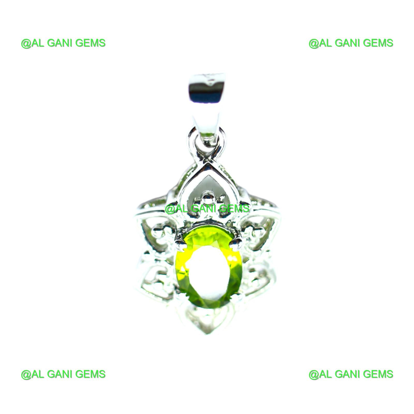 Gift For Women Pendant 925 Sterling Silver Natural Peridot Gemstone SP-11