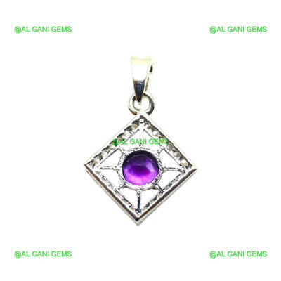 Wedding Gift For Her 925 Silver Natural Amethyst Gemstone Pendant SP-14