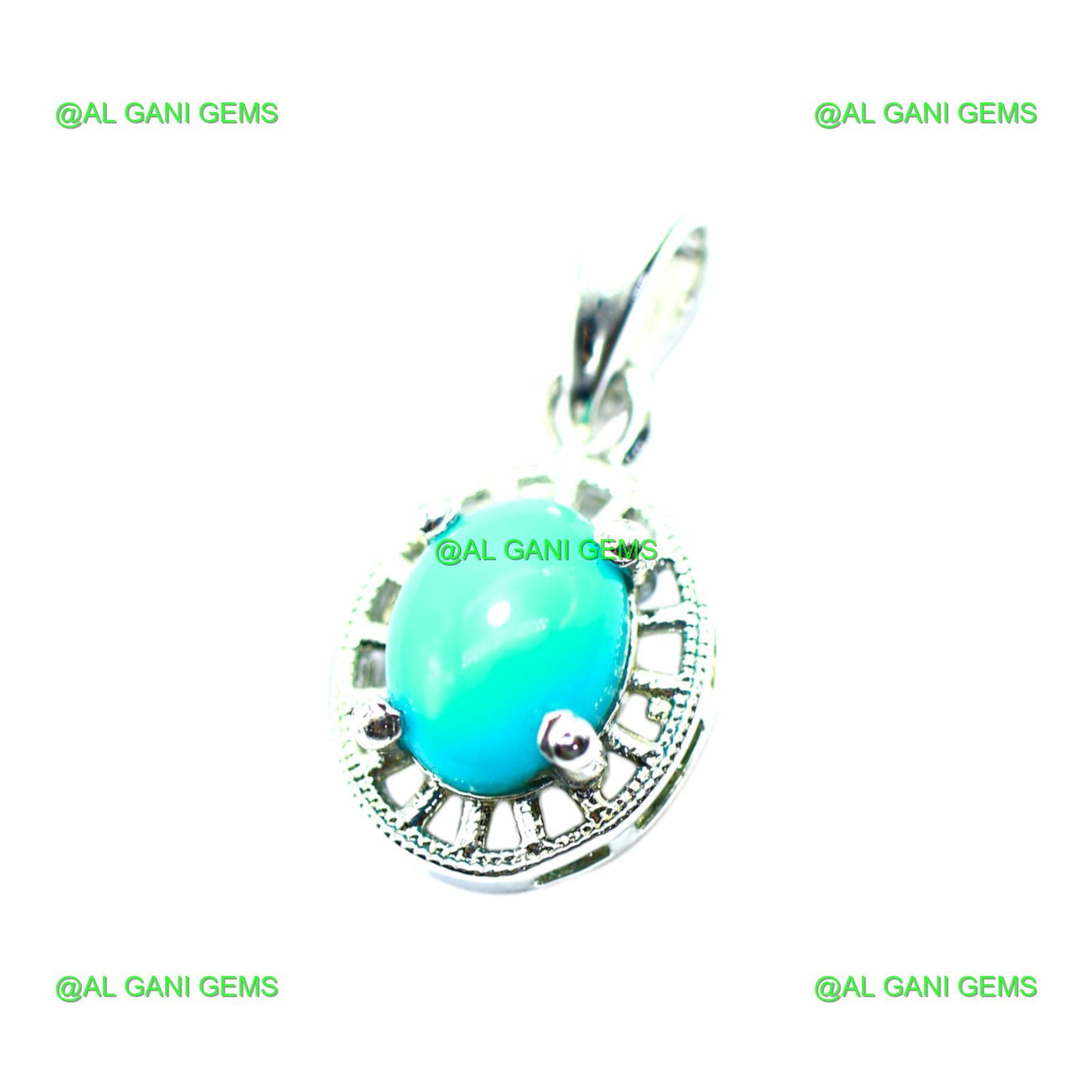 Natural Turquoise Gemstone Jewelry 925 Sterling Silver Pendant For Women SP-19