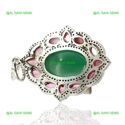 Birthday Gift For Her Natural Aventurine Gemstone Pendant 925 Silver SP-1