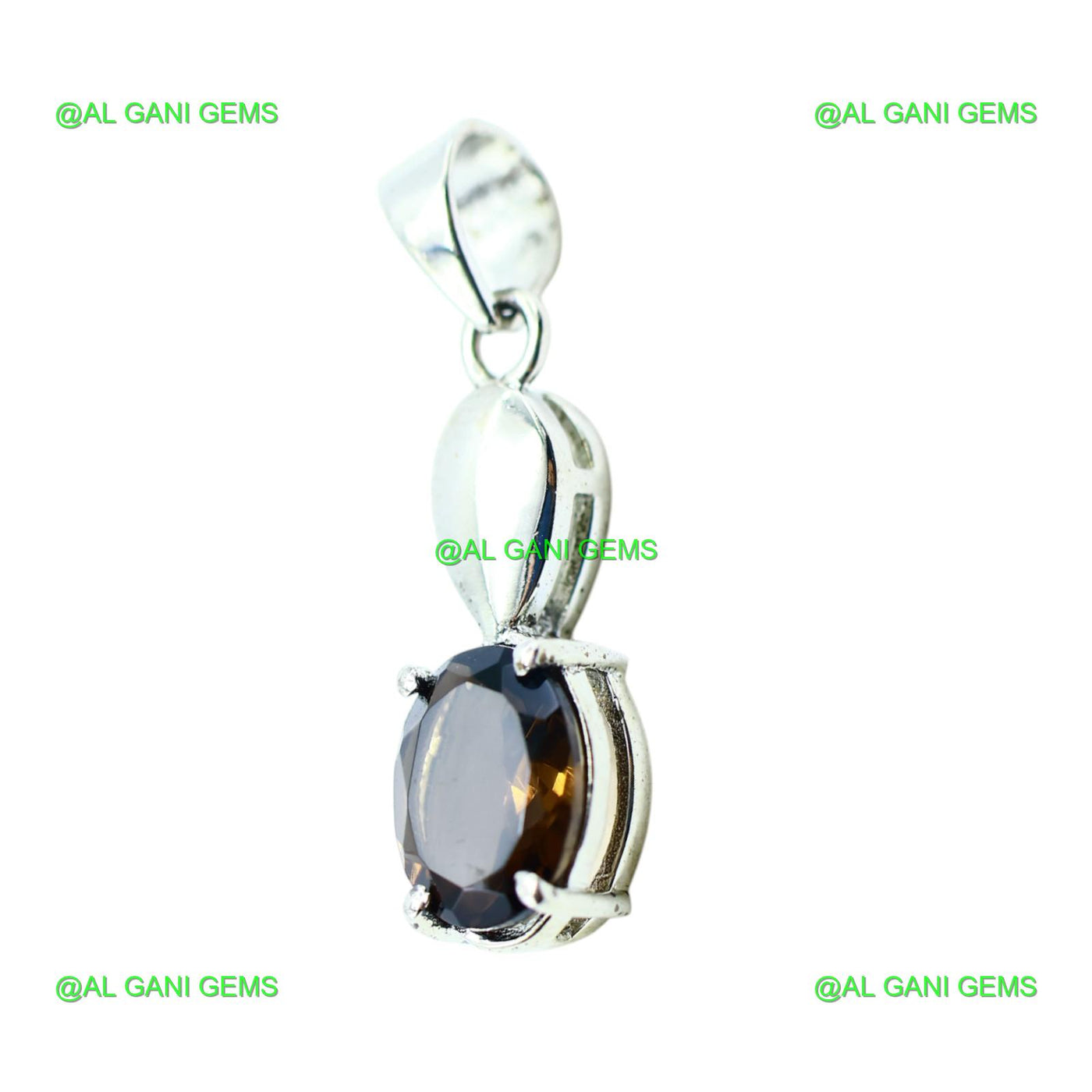 Natural Smokey Topaz Gemstone Pendant 925 Sterling Silver For Women SP-21