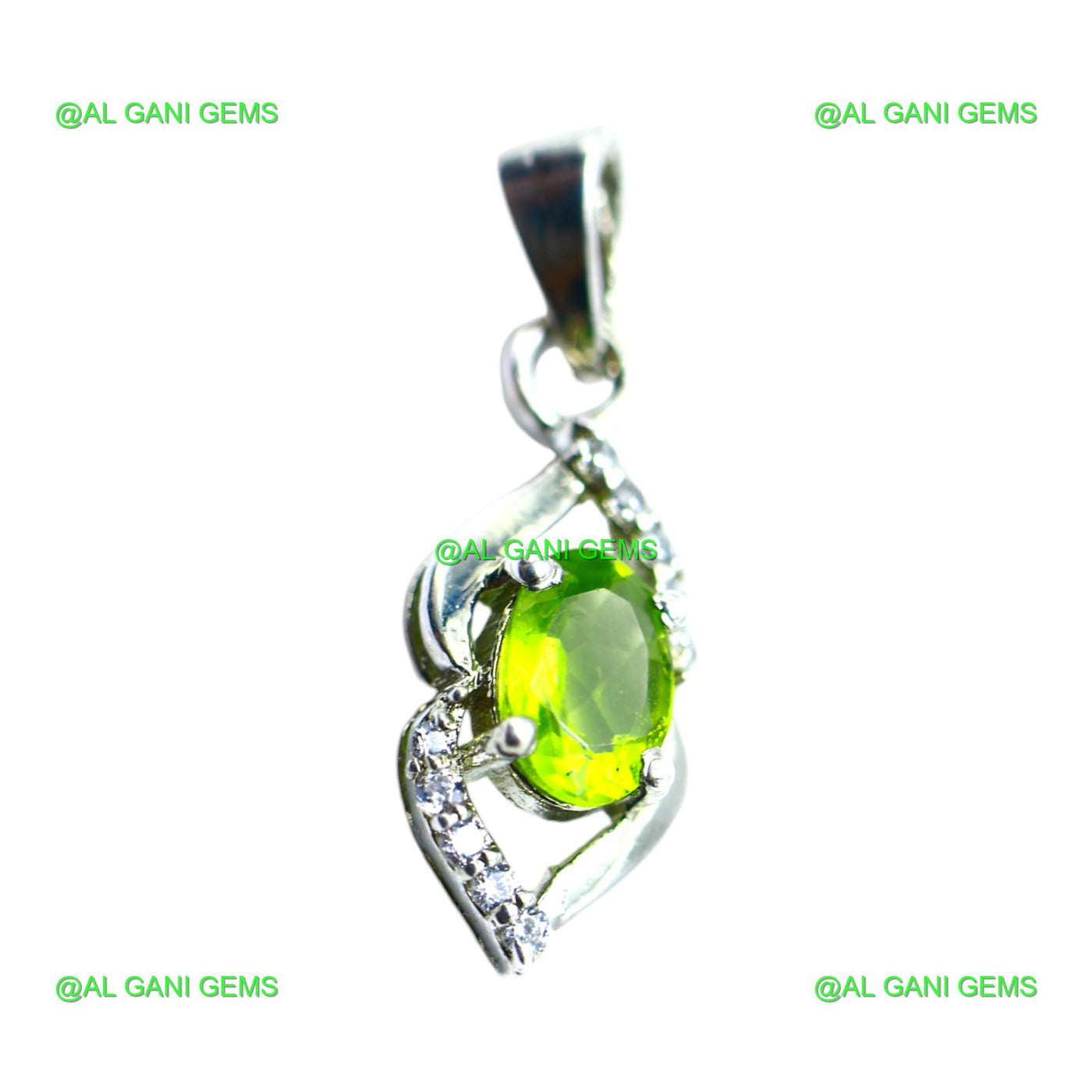 Gift For Her 925 Sterling Silver Natural Peridot Gemstone Pendant SP-24