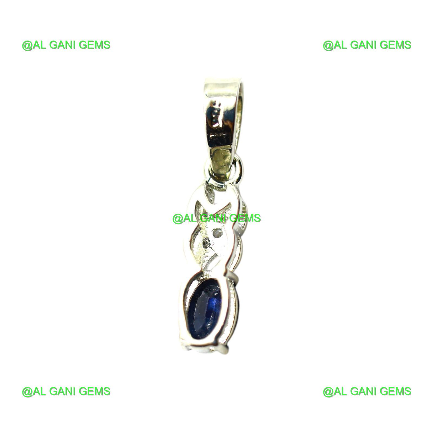 Natural Sapphire Gemstone Pendant Blue 925 Sterling Silver Jewelry SP-25