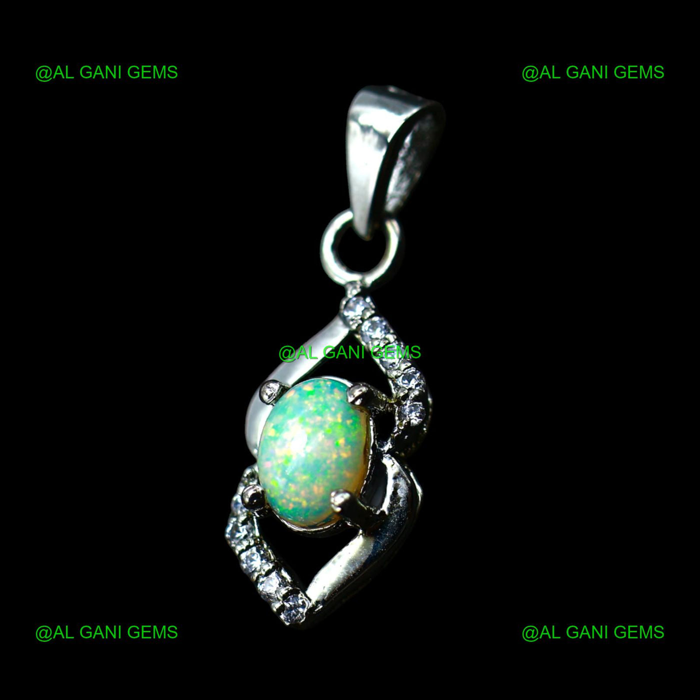 Natural Opal Gemstone Pendant 925 Sterling Silver Jewelry For Girls SP-28