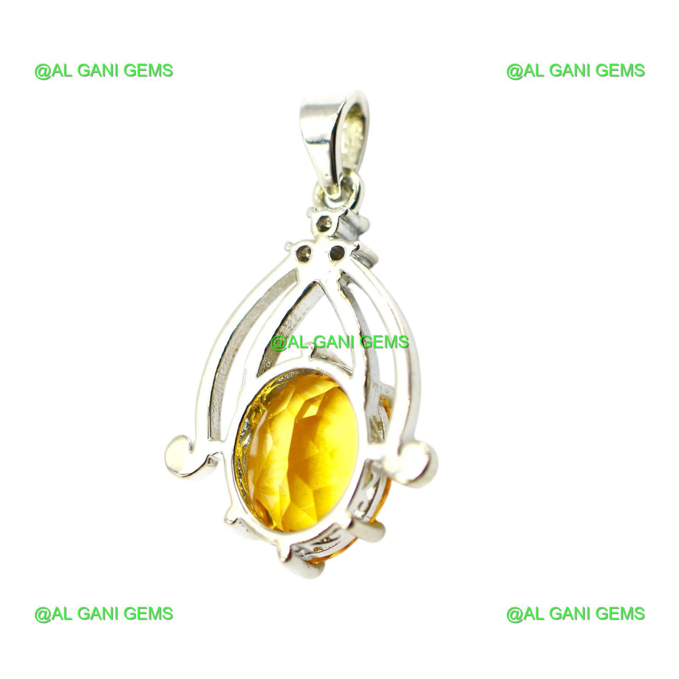 Birthday Gift For Her Natural Citrine Gemstone Pendant 925 Silver SP-5