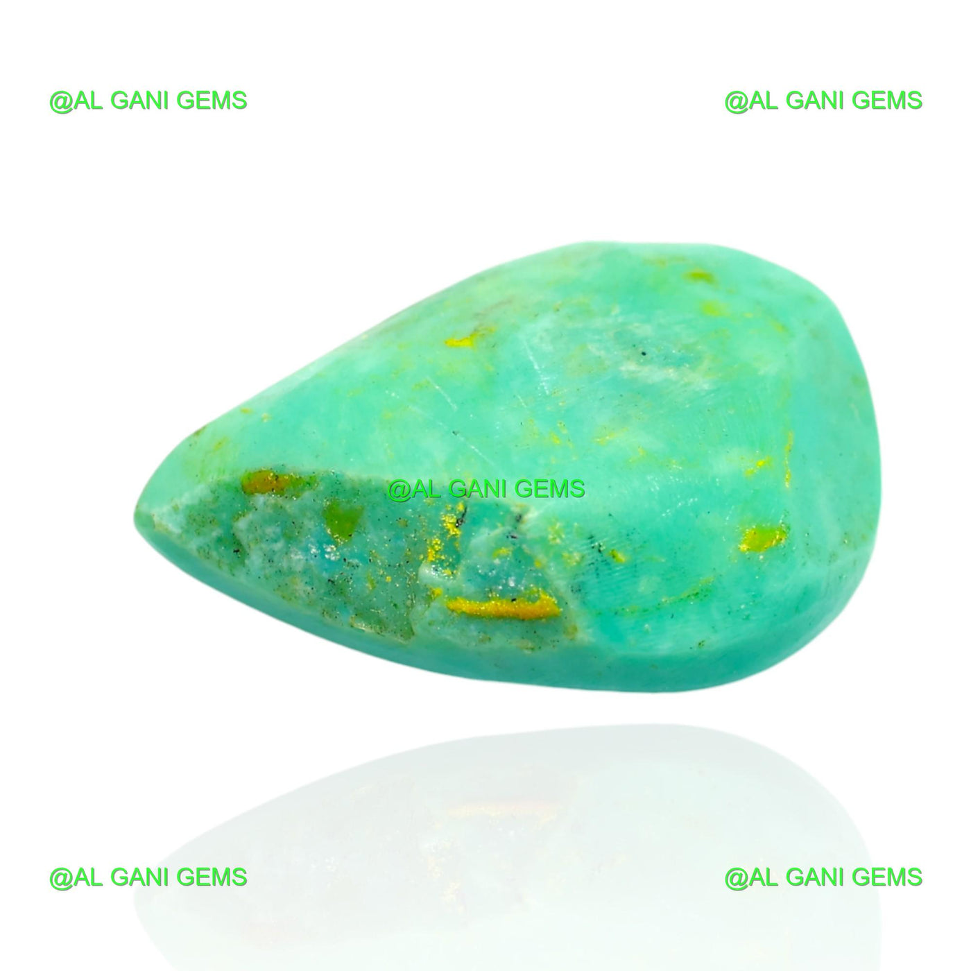 10.00 Cts Turquoise Loose Gemstone Pear Cabochon Natural 19x13x5 mm T-318