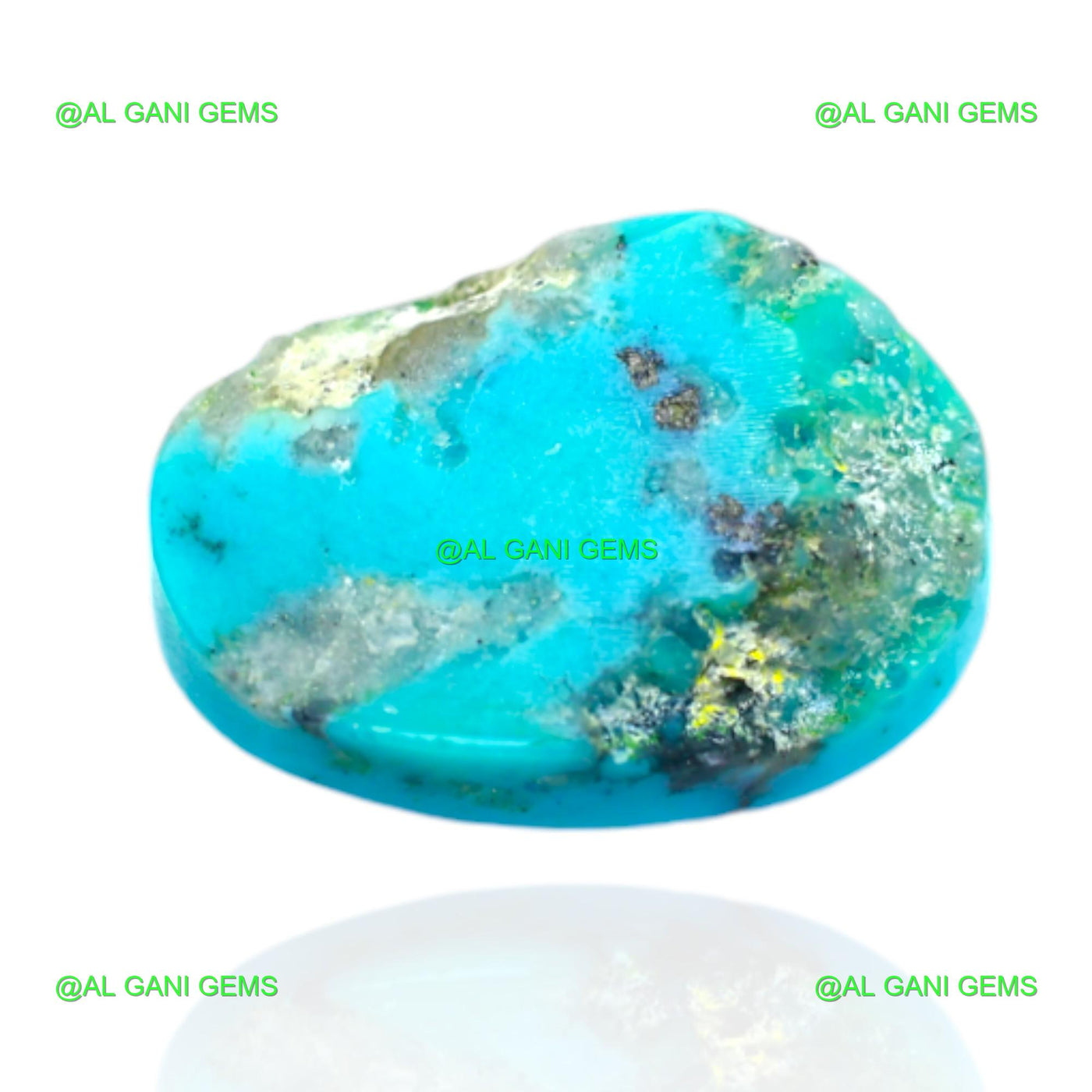 9.00 Cts Natural Turquoise Loose Gemstone Oval Cabochon 16x10x7 mm T-596