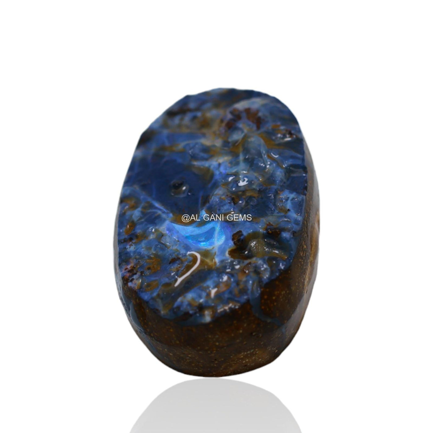 Natural Boulder Opal Gemstone 33.90 Cts Loose Fancy Druzy 25x16x8 mm BO-5