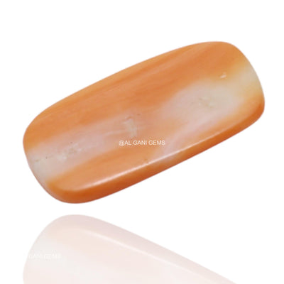 Natural Coral Loose Gemstone Oval Cabochon Taiwan 3.85 Cts 15x8x3 mm C-130