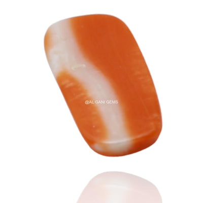 Natural Coral Gemstone 3.45 Cts Loose Oval Cabochon Taiwan 15x8x2 mm C-158