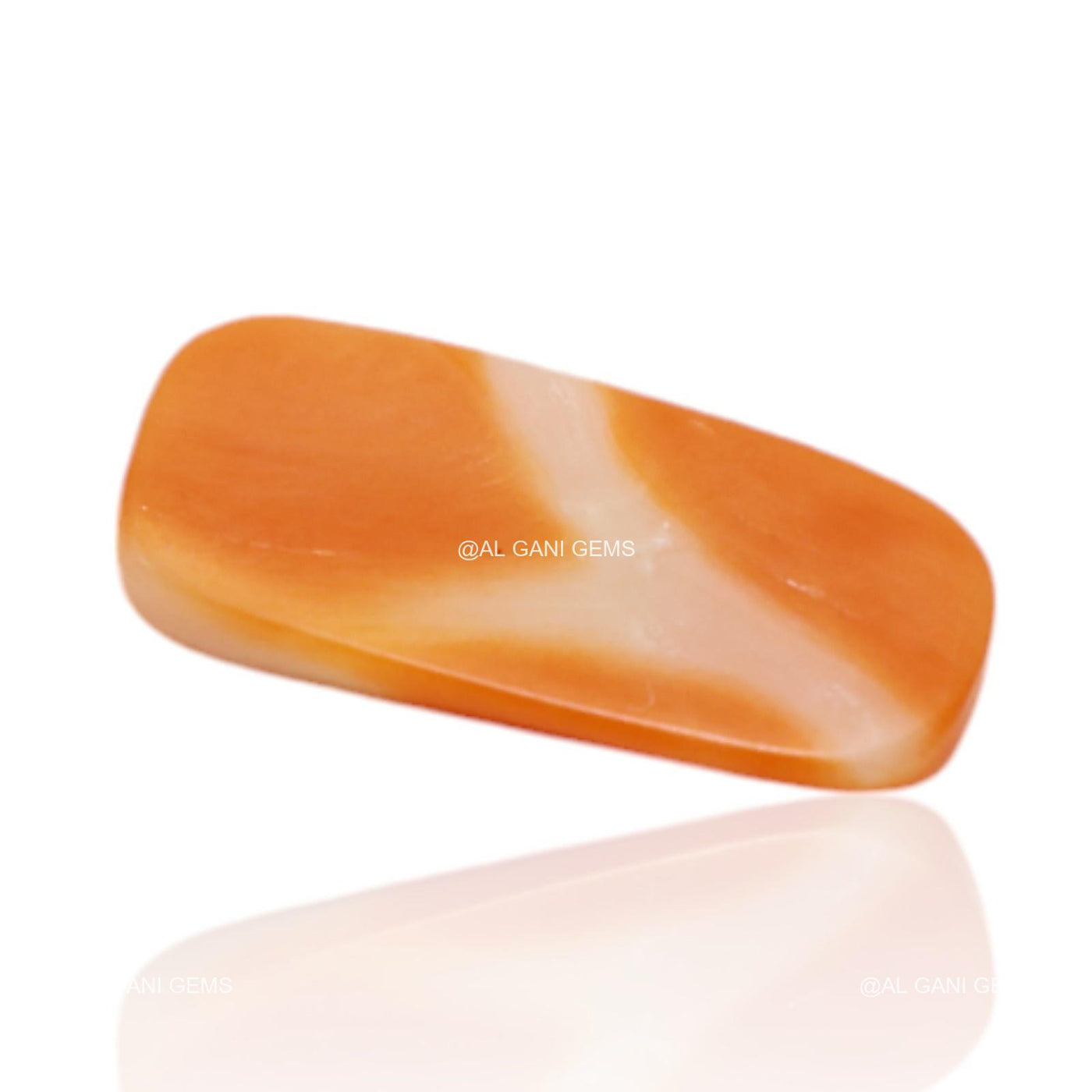 Natural Coral Gemstone 3.00 Cts Loose Oval Cabochon From Tiwan 15x7x3 mm C-270