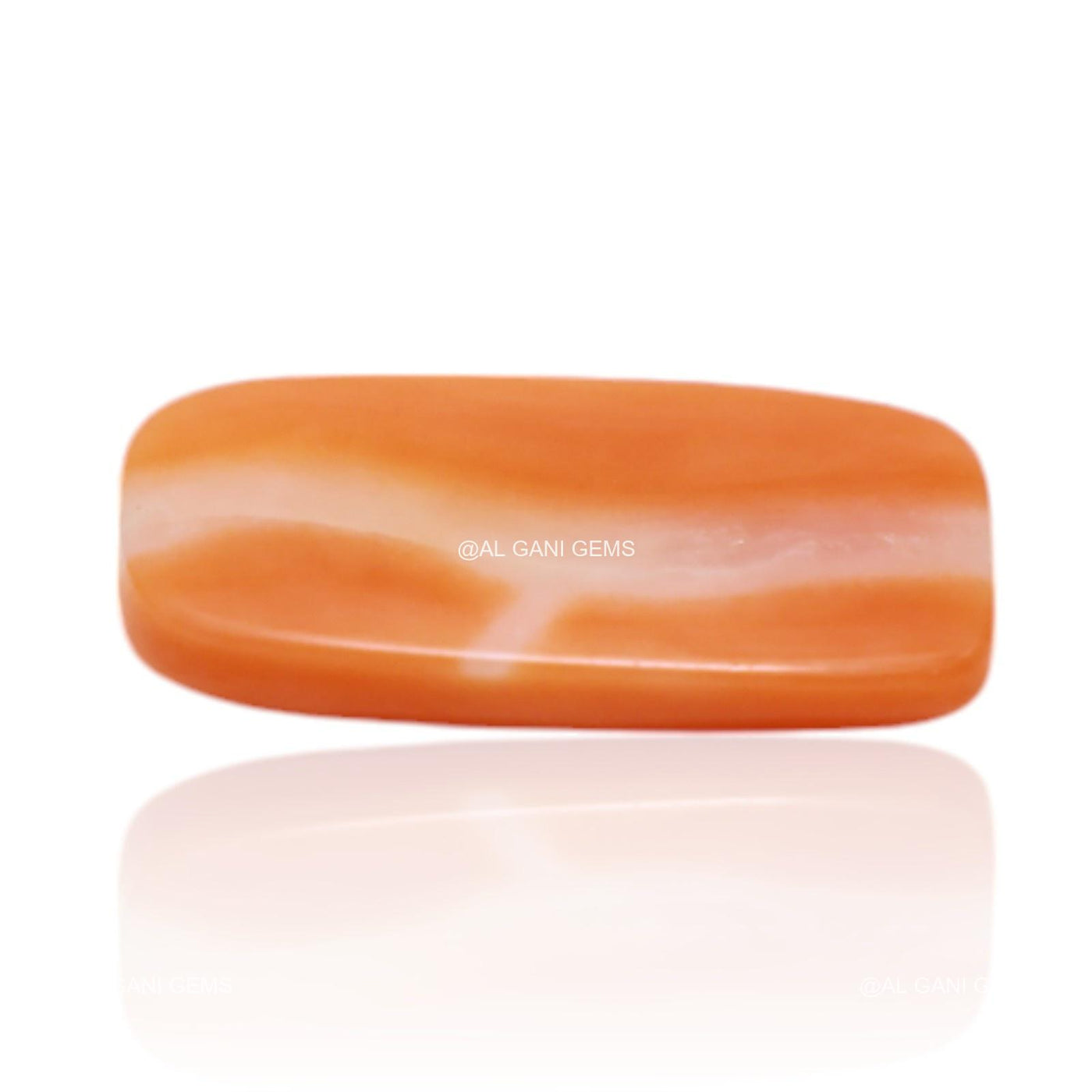 4.00 Cts Tiwan Coral Loose Gemstone Oval Cabochon Natural 15x7x3 mm C-272