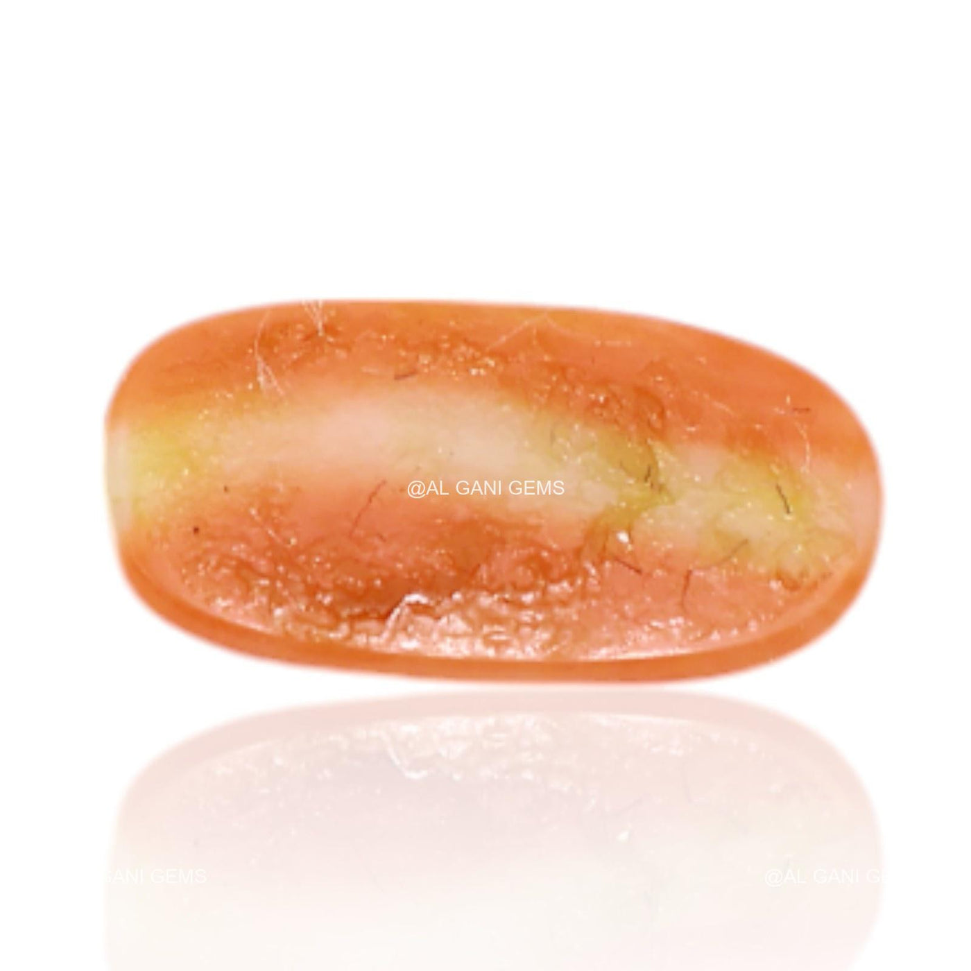 2.00 Cts Tiwan Coral Loose Gemstone Oval Cabochon Natural 12x6x3 mm C-330