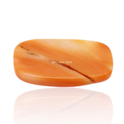 5.00 Cts Natural Tiwan Coral Loose Gemstone Oval Cabochon 15x8x4 mm C-359