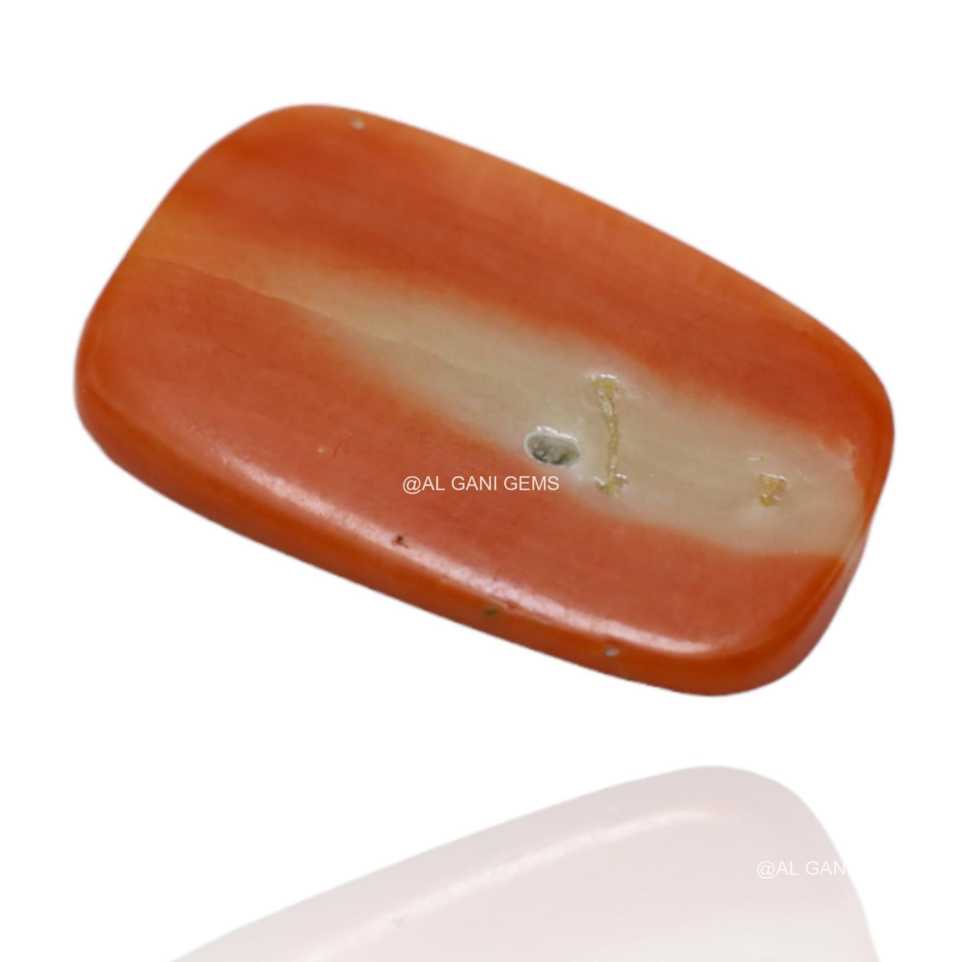 Natural Coral Loose Gemstone Oval Cabochon Taiwan 4.90 Cts 15x9x3 mm C-42